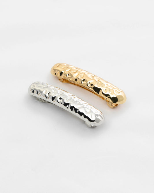 HAMMERED BAR BARETTE